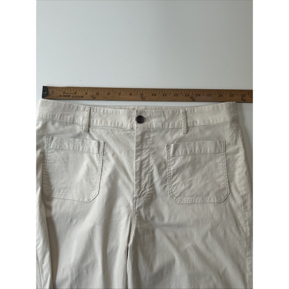J. Crew NWT Lizzie BEIGE High Rise Patch Pocket Wide Leg Pants Size 32 14 - Picture 6 of 9